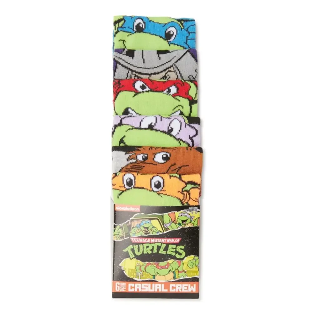 Teenage Mutant Ninja Turtles Casual Crew Socks-6 Pairs